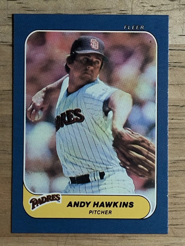 1986 Fleer Mini #70 Andy Hawkins