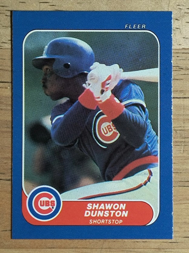 1986 Fleer Mini #77 Shawon Dunston