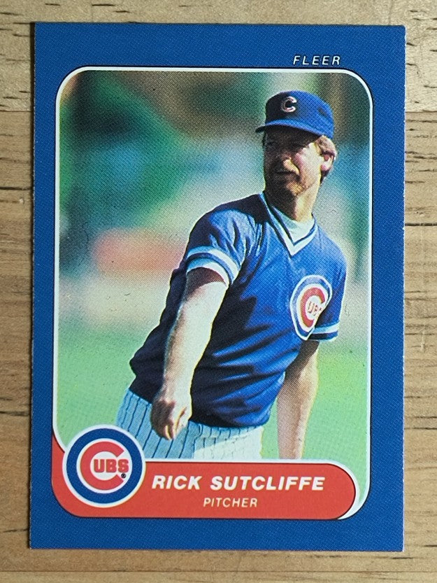 1986 Fleer Mini #81 Rick Sutcliffe