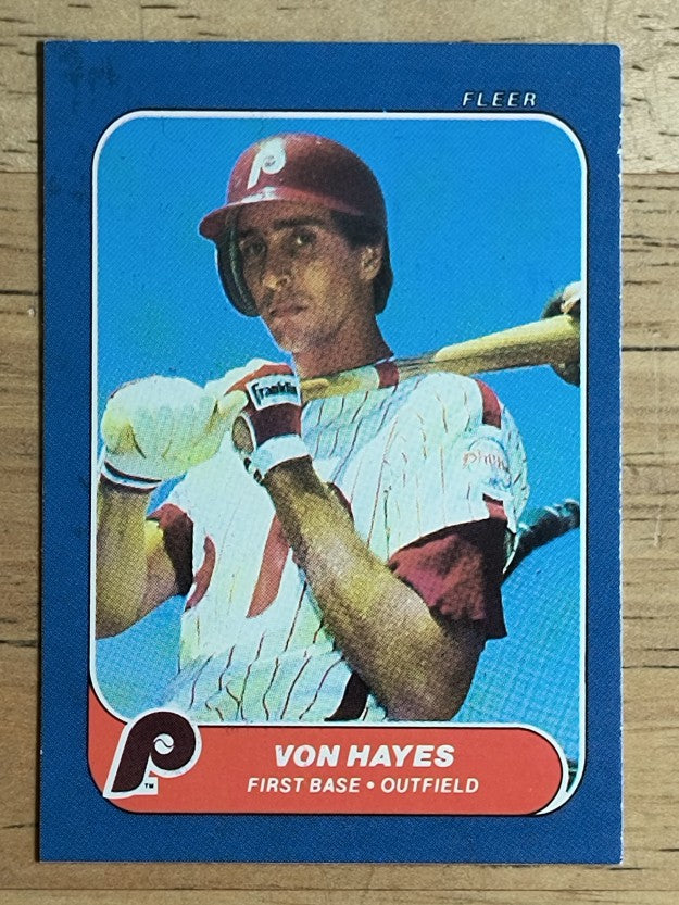 1986 Fleer Mini #92 Von Hayes