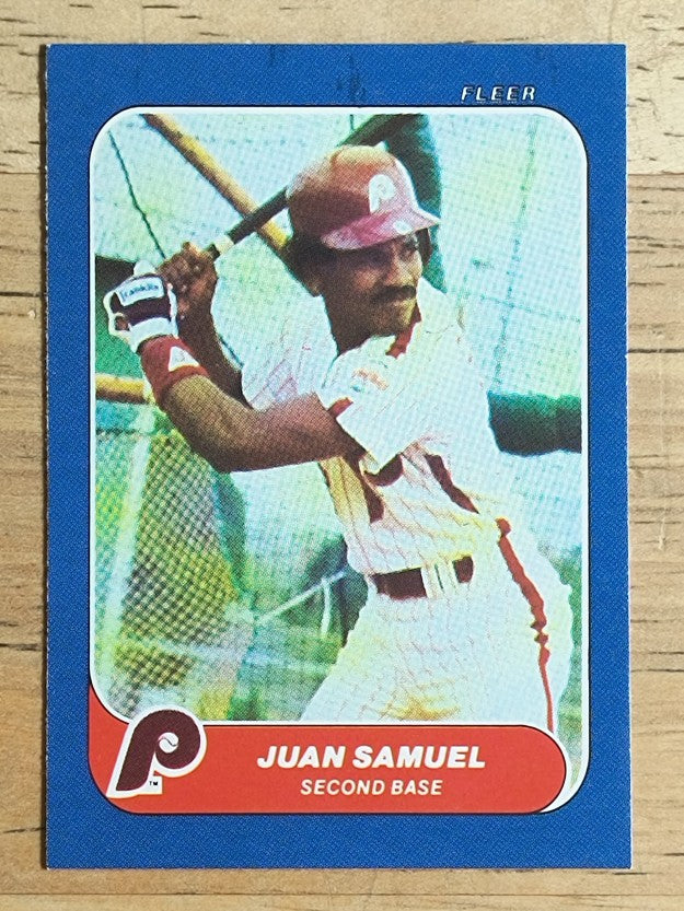 1986 Fleer Mini #93 Juan Samuel