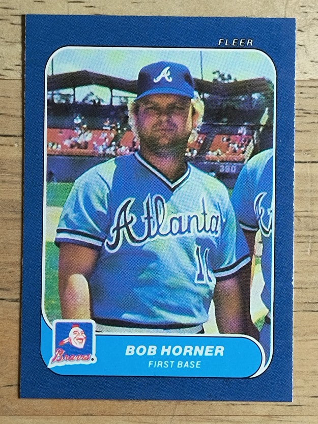 1986 Fleer Mini #104 Bob Horner