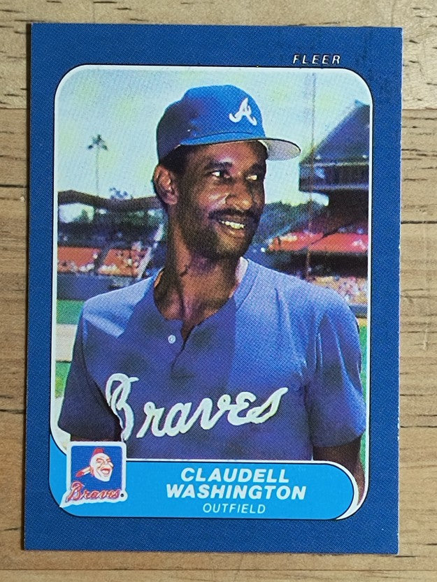 1986 Fleer Mini #107 Claudell Washington