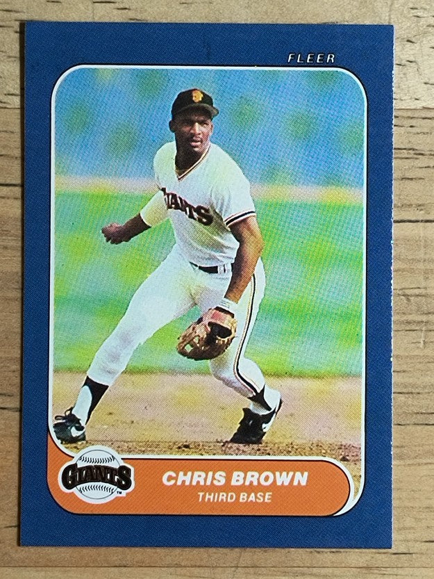 1986 Fleer Mini #108 Chris Brown