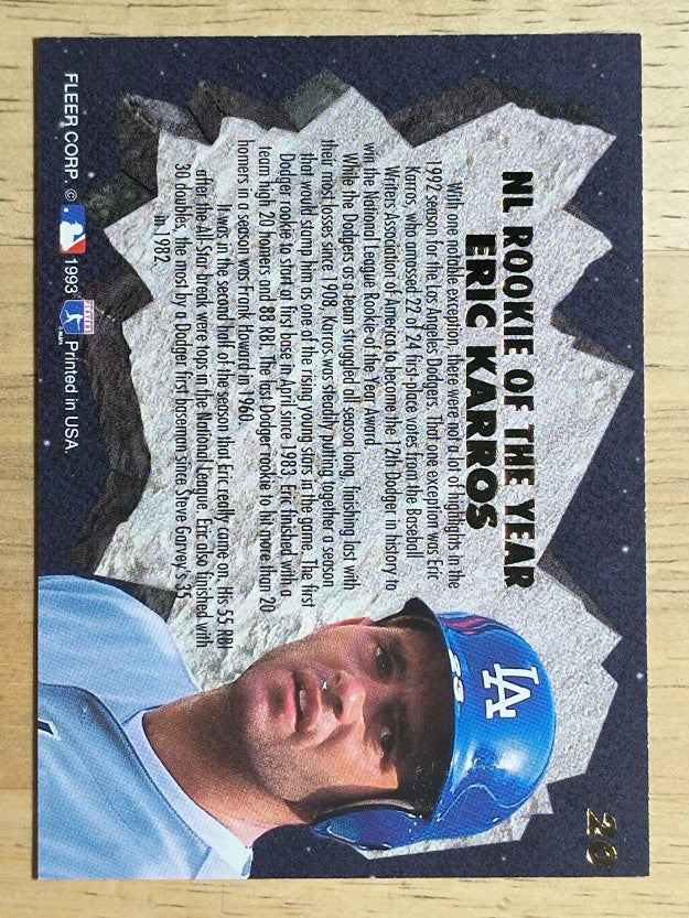 1993 Ultra Award Winners #20 Eric Karros