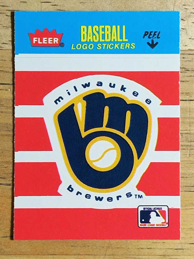 1986 Fleer Mini Team Stickers #NNO Milwaukee Brewers