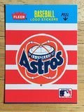 1986 Fleer Mini Team Stickers #NNO Houston Astros