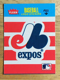 1986 Fleer Mini Team Stickers #NNO Montreal Expos