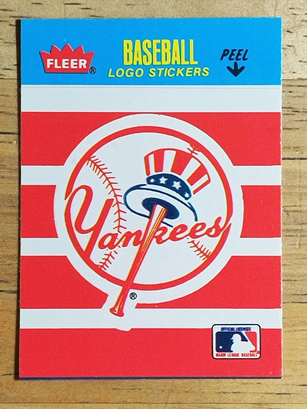 1986 Fleer Mini Team Stickers #NNO New York Yankees