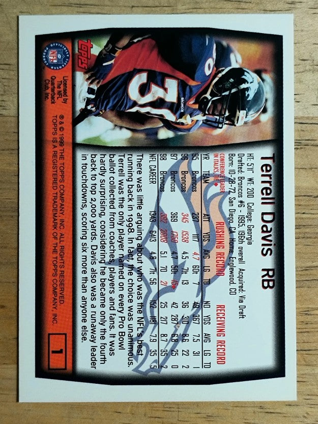 1999 Topps #1 Terrell Davis