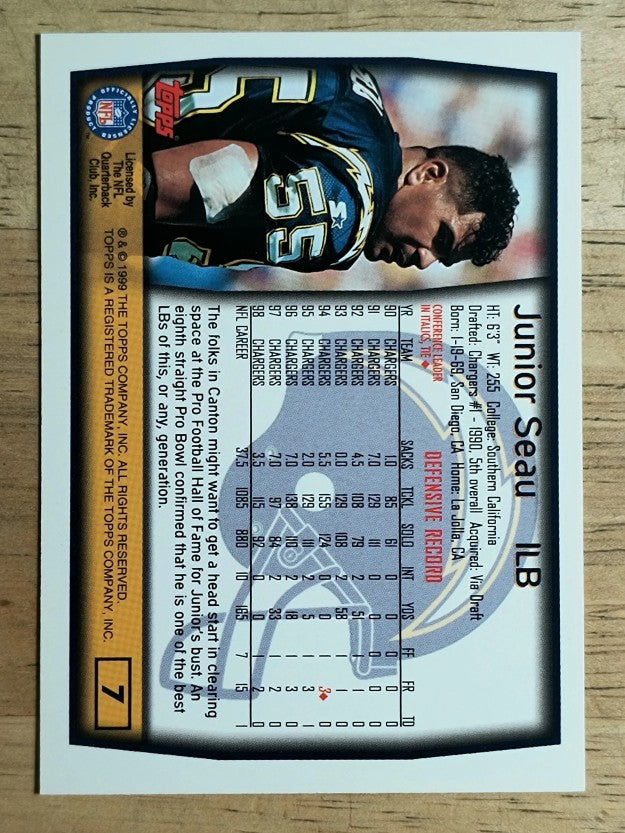 1999 Topps #7 Junior Seau