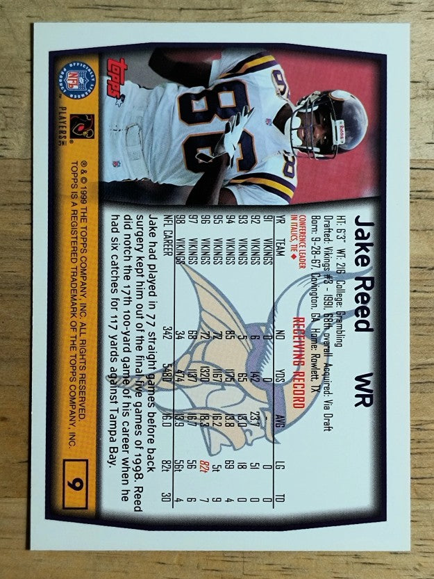 1999 Topps #9 Jake Reed