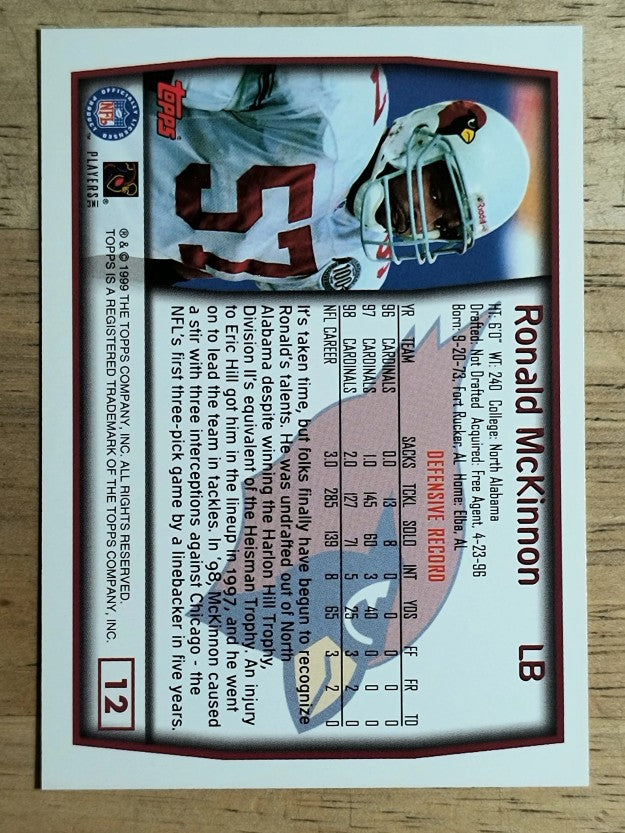 1999 Topps #12 Ronald McKinnon