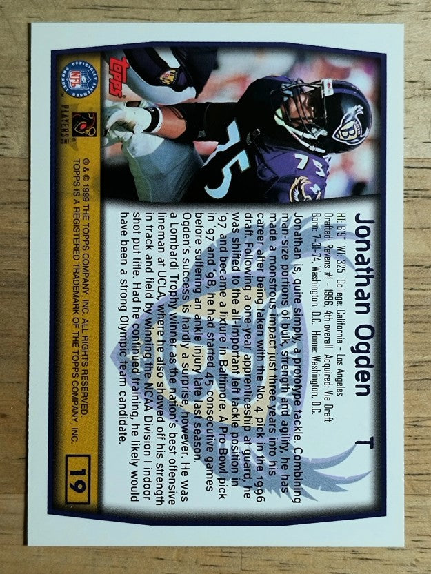 1999 Topps #19 Jonathan Ogden