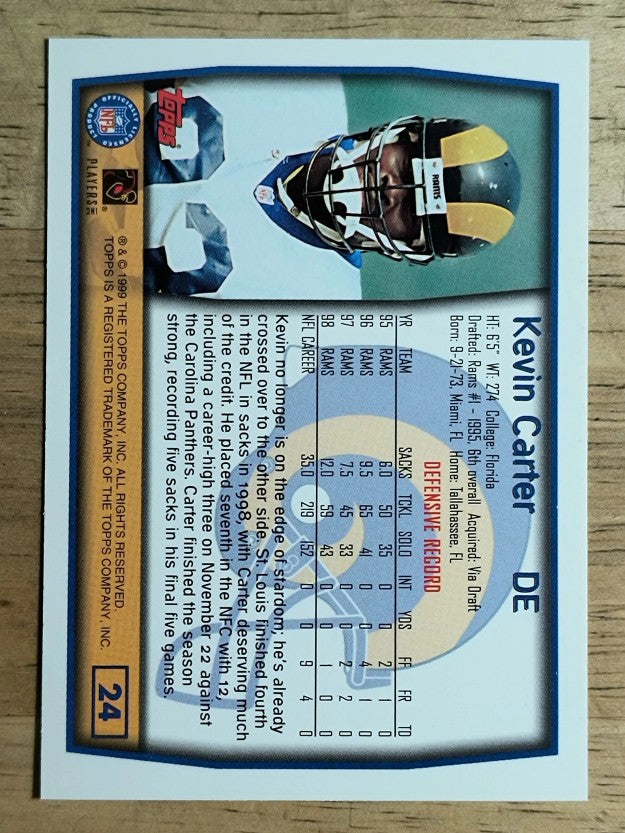1999 Topps #24 Kevin Carter