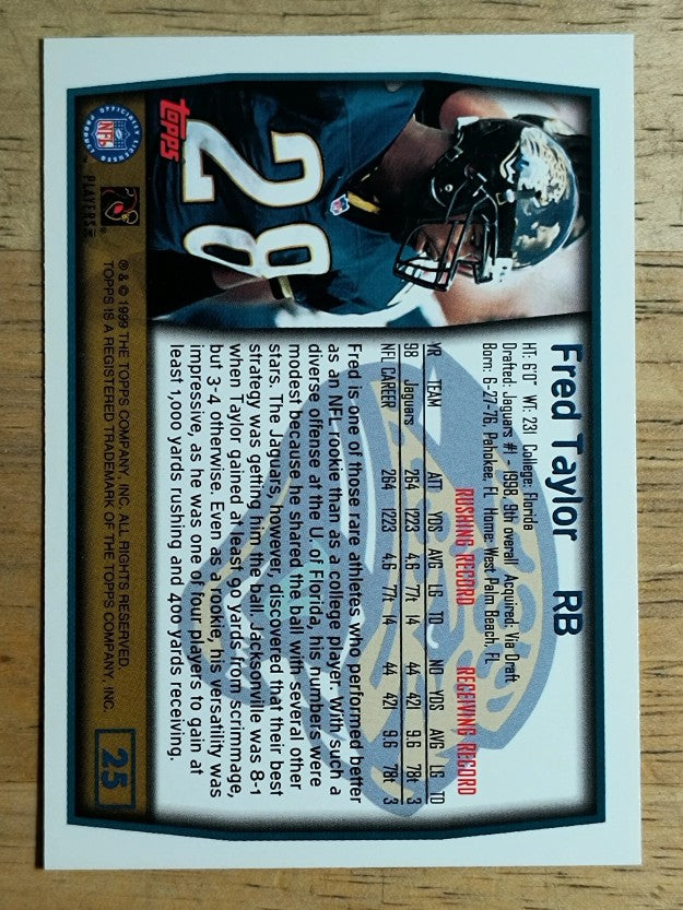 1999 Topps #25 Fred Taylor