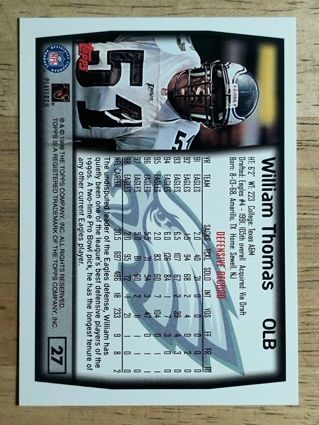 1999 Topps #27 William Thomas