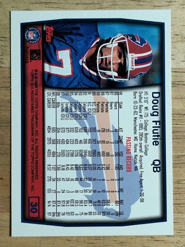 1999 Topps #30 Doug Flutie