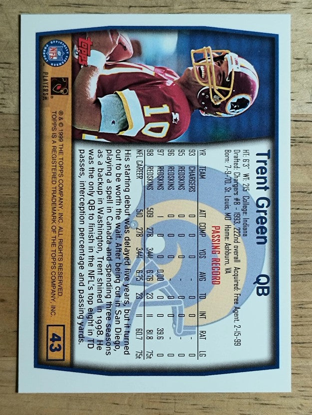 1999 Topps #43 Trent Green