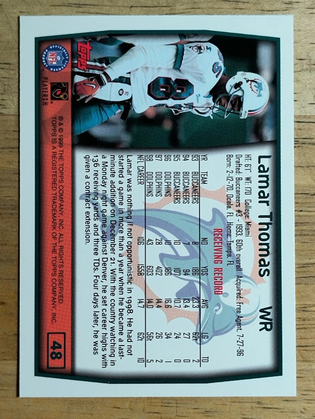 1999 Topps #48 Lamar Thomas