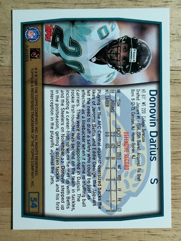 1999 Topps #54 Donovin Darius