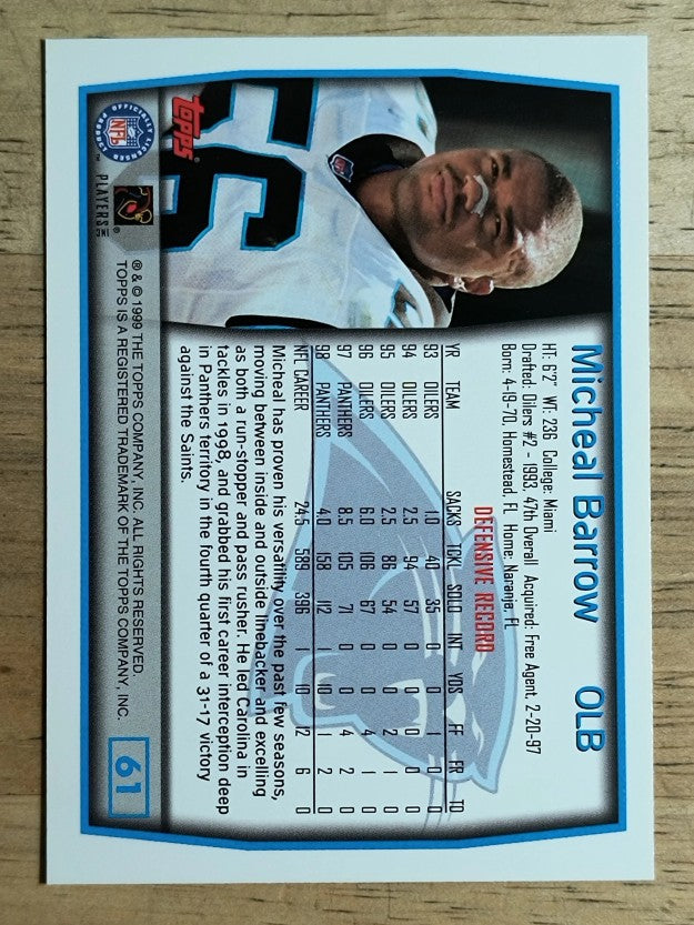 1999 Topps #61 Micheal Barrow