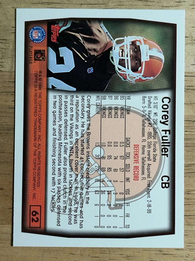 1999 Topps #62 Corey Fuller