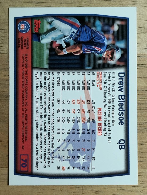 1999 Topps #70 Drew Bledsoe