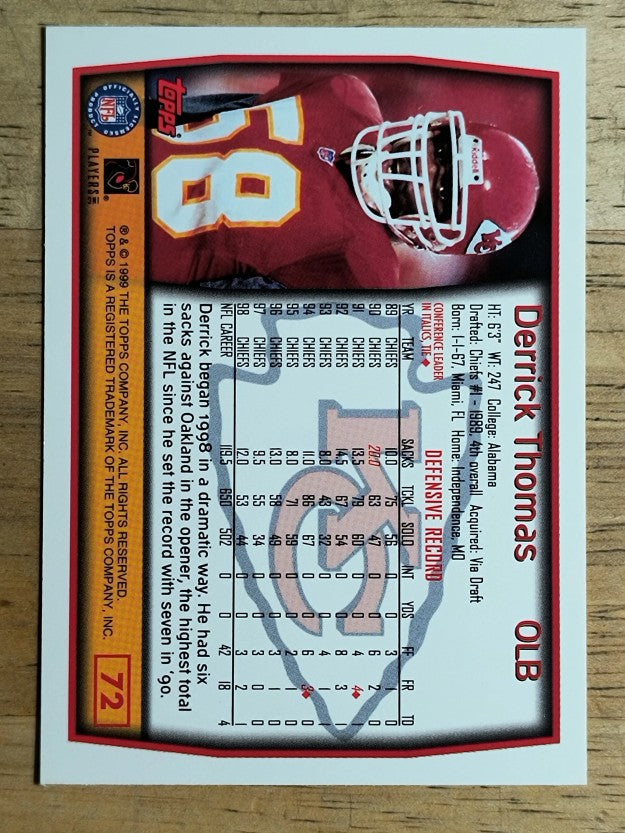 1999 Topps #72 Derrick Thomas