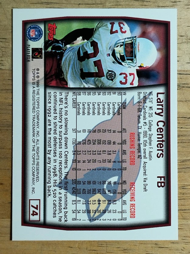 1999 Topps #74 Larry Centers
