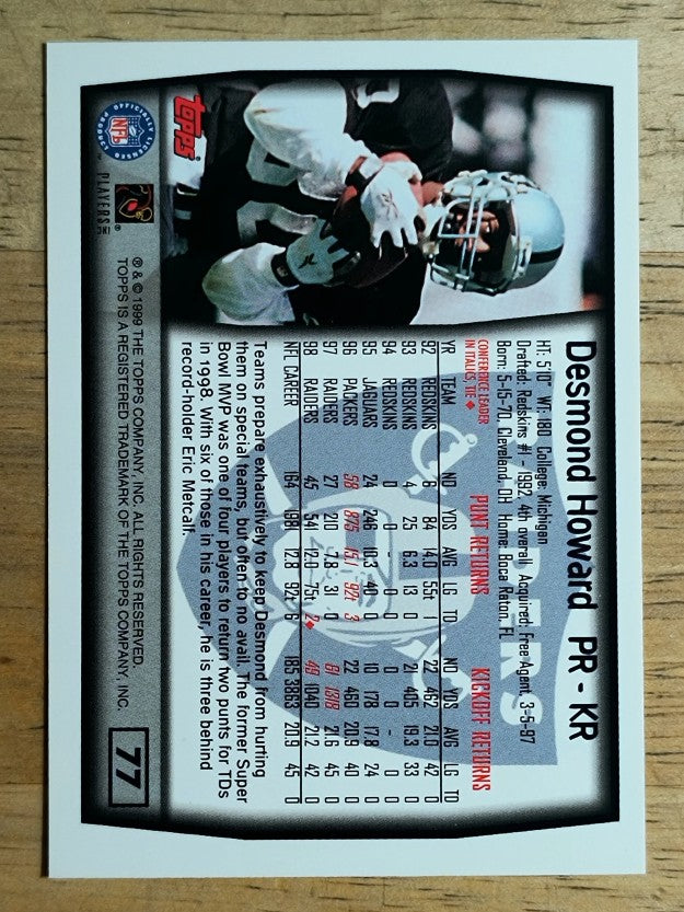 1999 Topps #77 Desmond Howard