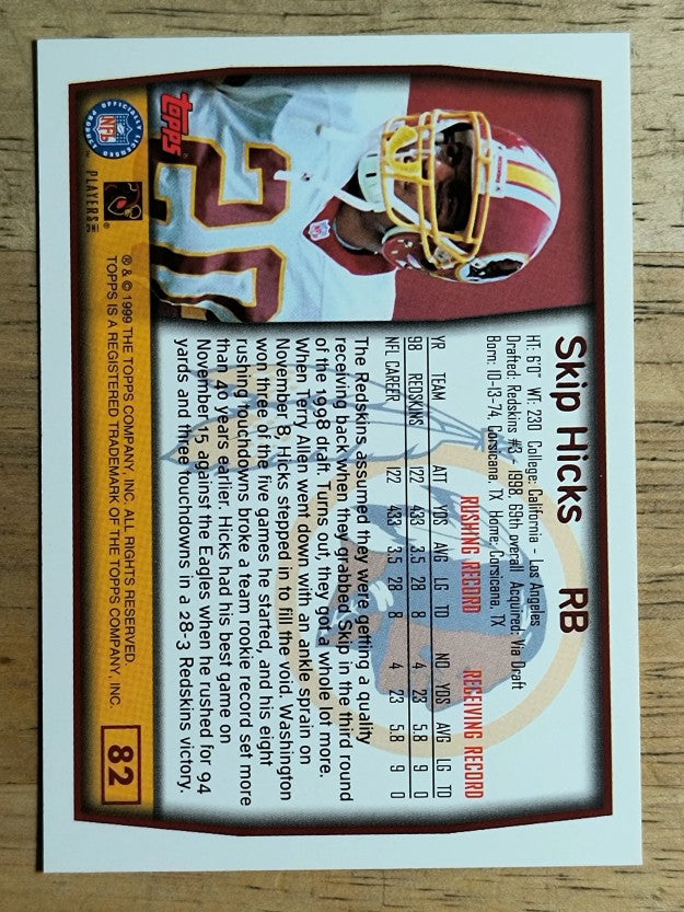 1999 Topps #82 Skip Hicks