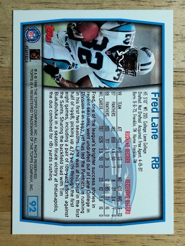1999 Topps #92 Fred Lane