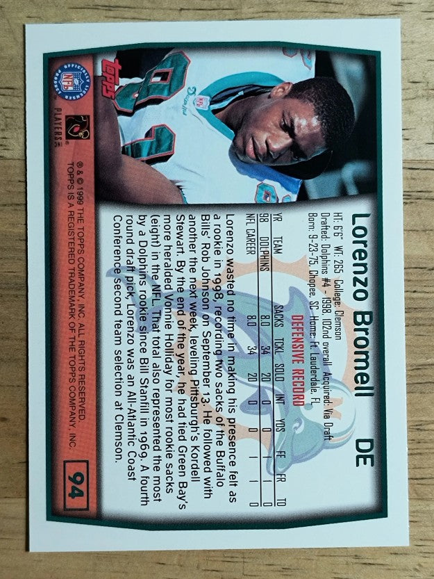 1999 Topps #94 Lorenzo Bromell RC