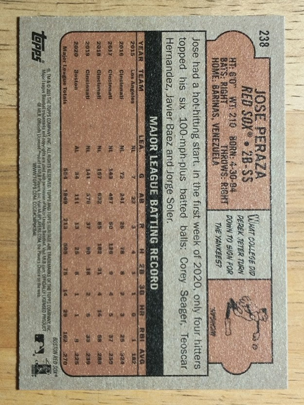 2021 Topps Heritage #238 Jose Peraza