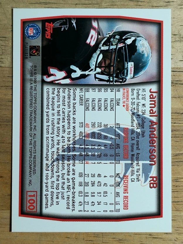 1999 Topps #100 Jamal Anderson