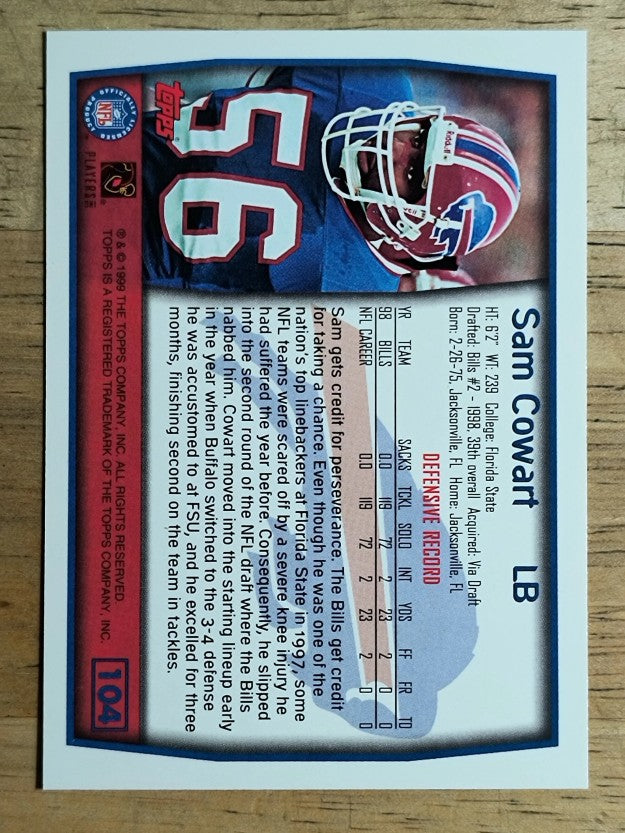 1999 Topps #104 Sam Cowart