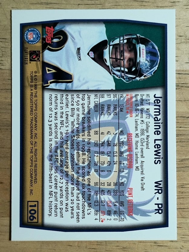 1999 Topps #106 Jermaine Lewis