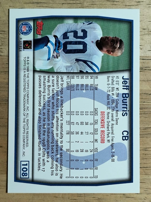 1999 Topps #108 Jeff Burris