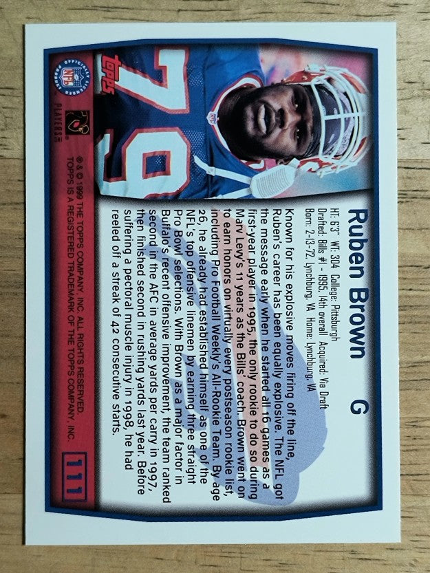 1999 Topps #111 Ruben Brown