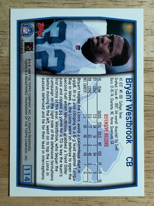 1999 Topps #114 Bryant Westbrook