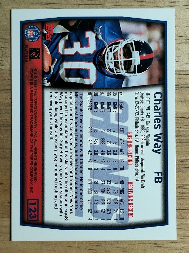1999 Topps #123 Charles Way