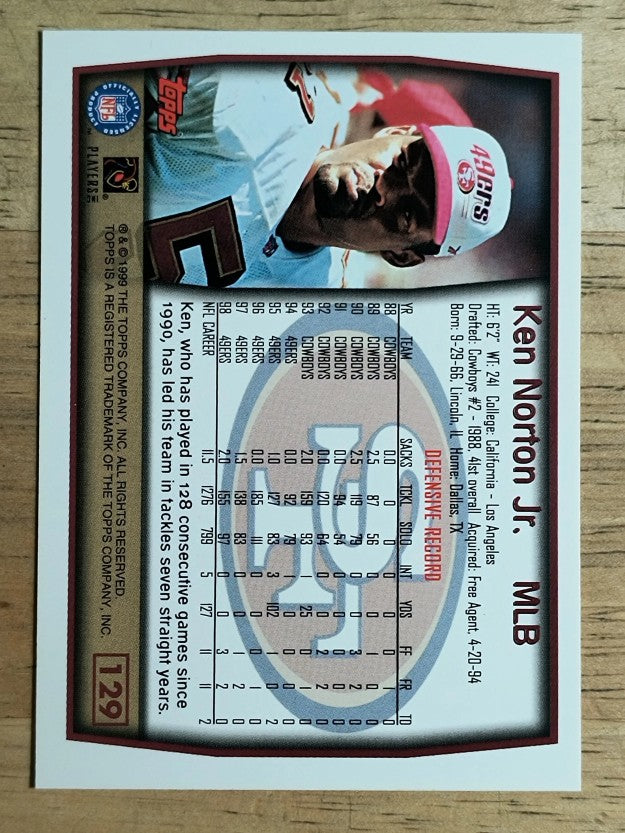 1999 Topps #129 Ken Norton Jr.