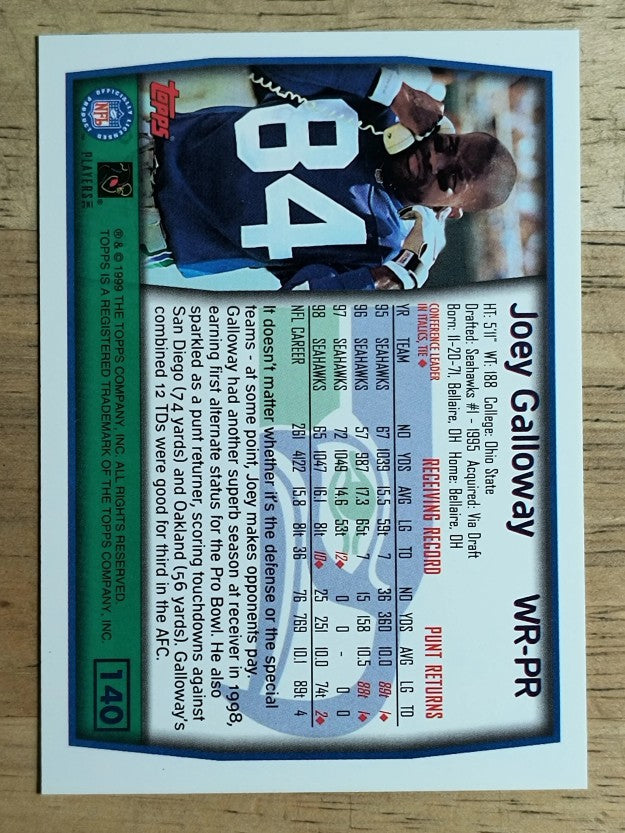 1999 Topps #140 Joey Galloway