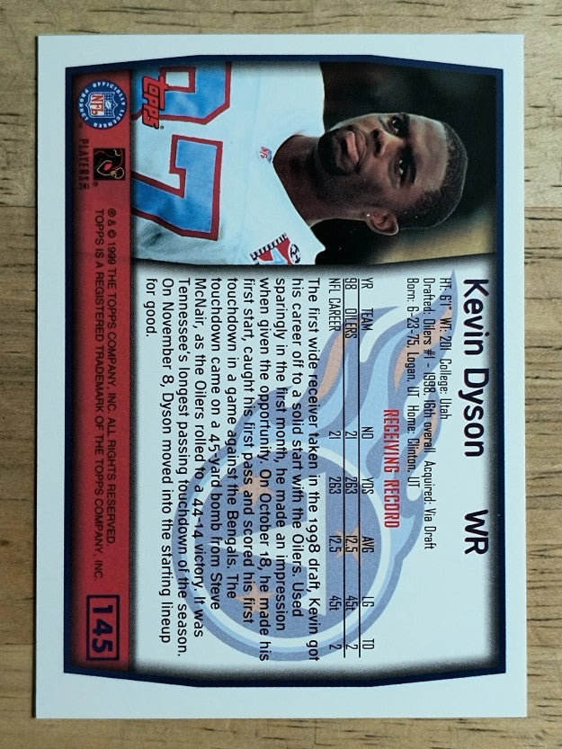 1999 Topps #145 Kevin Dyson