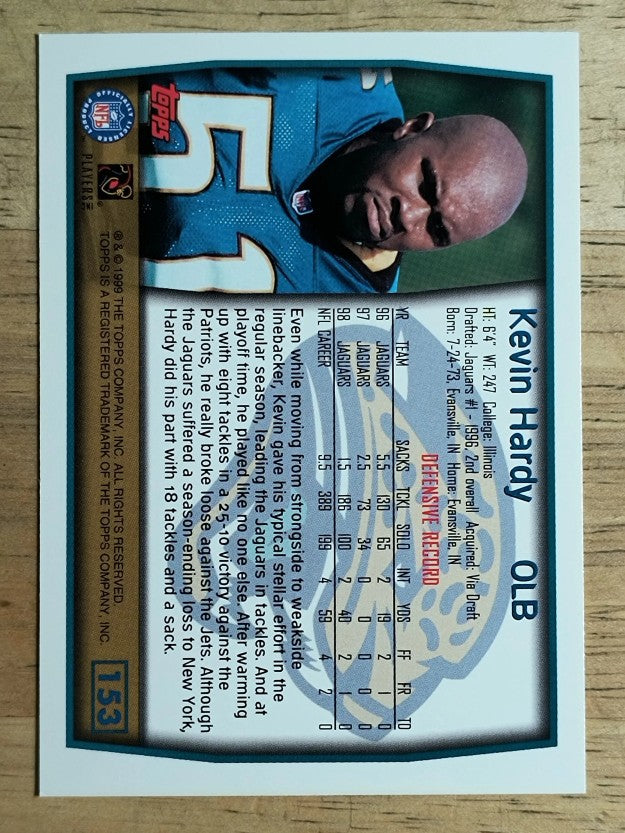 1999 Topps #153 Kevin Hardy