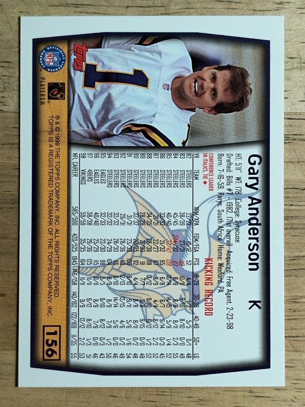 1999 Topps #156 Gary Anderson