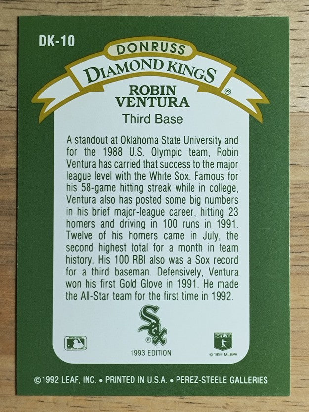 1993 Donruss Diamond Kings #DK10 Robin Ventura