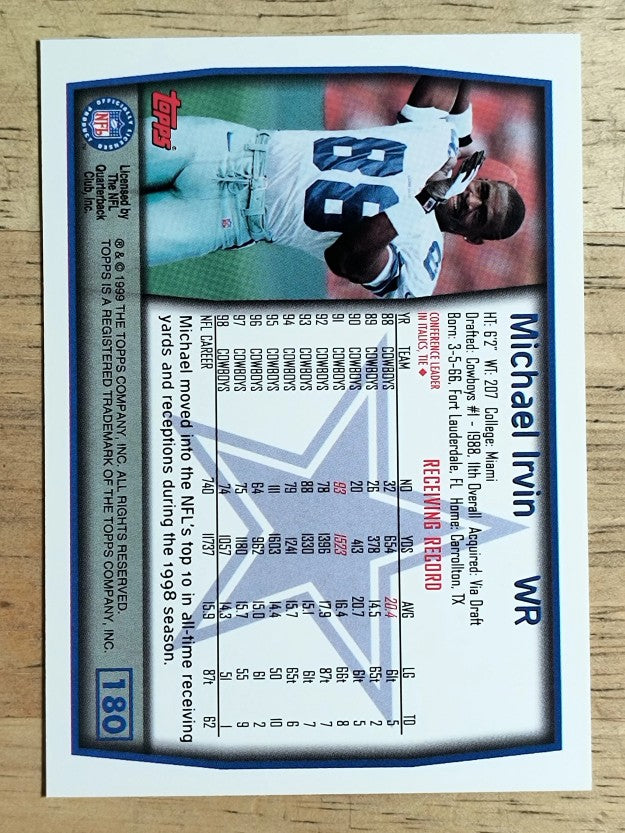 1999 Topps #180 Michael Irvin