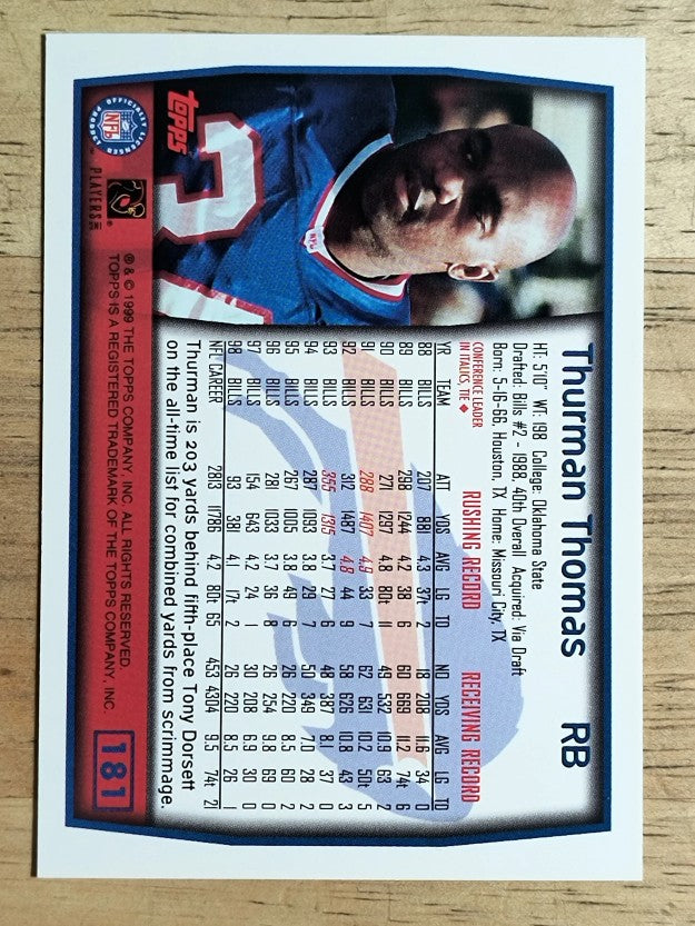 1999 Topps #181 Thurman Thomas